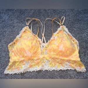 Aerie sunkissed lace padded plunge bralette